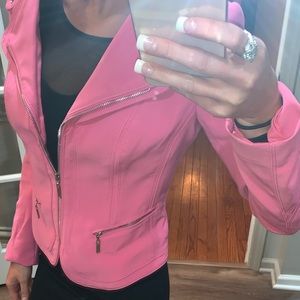 Hot pink WHBM chic zip jacket